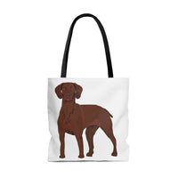 Vizsla Tote Bag, Polyester, 3 Sizes, Double Sided Print, Cotton Handles, FREE Shipping, Made in the USA!!