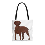 Vizsla Tote Bag, Polyester, 3 Sizes, Double Sided Print, Cotton Handles, FREE Shipping, Made in the USA!!