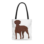 Vizsla Tote Bag, Polyester, 3 Sizes, Double Sided Print, Cotton Handles, FREE Shipping, Made in the USA!!