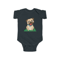 Pug Infant Fine Jersey Bodysuit, Coming Home Outfit, Baby Onesie, Baby Shower Onesie, Gift for Welcome Newborn