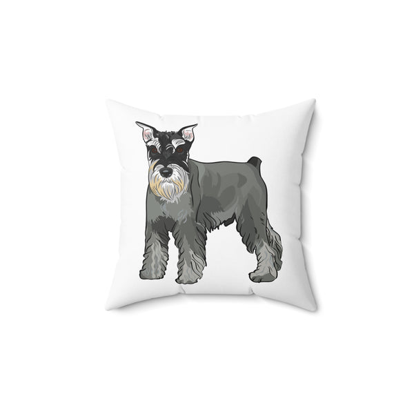 Miniature Schnauzer Spun Polyester Square Pillow