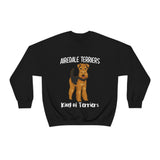 Airedale Terrier Unisex Heavy Blend Crewneck Sweatshirt, S - 3XL, 6 Colors, Loose Fit, FREE Shipping, Made in USA!!