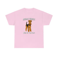 Airedale Terrier Unisex Heavy Cotton Tee, S - 5XL, 14 Colors, Light Fabric, FREE Shipping, Made in USA!!