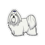 Maltese Die-Cut Stickers, 5 Stickers, Water Resistant Vinyl, Indoor/Outdoor Use, Matte Finish, FREE Shipping, Made in USA!!