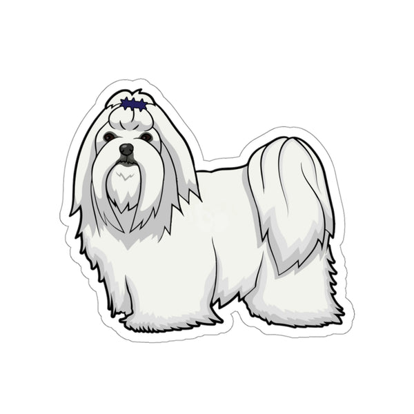 Maltese Die-Cut Stickers, 5 Stickers, Water Resistant Vinyl, Indoor/Outdoor Use, Matte Finish, FREE Shipping, Made in USA!!
