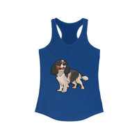 Tricolor Cavalier King Charles Spaniel Women's Ideal Racerback Tank Top, 8 Colors