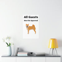 Shiba Inu Premium Matte Vertical Poster, 7 Sizes, Indoor Use, 175 gsm Fine Art Paper, FREE Shipping, Made in USA!!