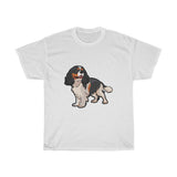 Tricolor Cavalier King Charles Spaniel Unisex Heavy Cotton Tee