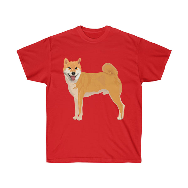 Shiba Inu Unisex Ultra Cotton Tee, S - 5XL, 12 Colors, Medium Fabric, FREE Shipping, Made in USA!!