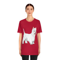 West Highland White Terrier Unisex Jersey Short Sleeve Tee, S - 3XL, Cotton, Light Fabric, FREE Shipping, Made in USA!!