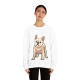 French Bulldog Unisex Heavy Blend Crewneck Sweatshirt, S - 3XL, 6 Colors, Loose Fit, Cotton/Polyester, FREE Shipping, Made in USA!!