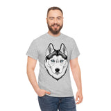 Siberian Husky Unisex Heavy Cotton Tee, S - 5XL, 12 Colors, Light Fabric, FREE Shipping, Made in USA!!