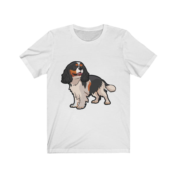 Tricolor Cavalier King Charles Spaniel Unisex Jersey Short Sleeve Tee, men, women, dog, t shirt