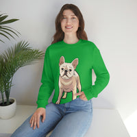 French Bulldog Unisex Heavy Blend Crewneck Sweatshirt, S - 3XL, 6 Colors, Loose Fit, Cotton/Polyester, FREE Shipping, Made in USA!!