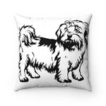 Shih Tzu Faux Suede Square Pillow Case
