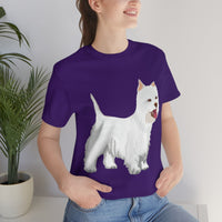 West Highland White Terrier Unisex Jersey Short Sleeve Tee, S - 3XL, Cotton, Light Fabric, FREE Shipping, Made in USA!!