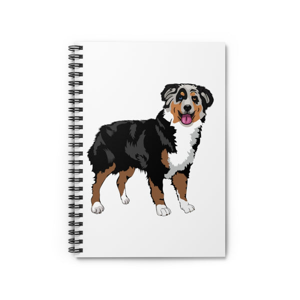 Australian Shepherd Spiral Notebook - Ruled Line