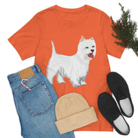 West Highland White Terrier Unisex Jersey Short Sleeve Tee, S - 3XL, Cotton, Light Fabric, FREE Shipping, Made in USA!!
