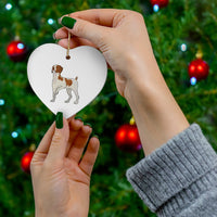 Brittany Dog Ceramic Ornaments