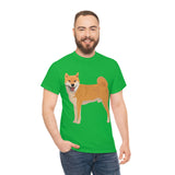 Shiba Inu Unisex Heavy Cotton Tee, Cotton, Medium Fabric, S - 5XL, 12 Colors, FREE Shipping, Made in USA!!