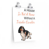 Tricolor Cavalier King Charles Spaniel Premium Matte vertical posters