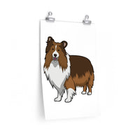 Shetland Sheepdog Premium Matte vertical posters