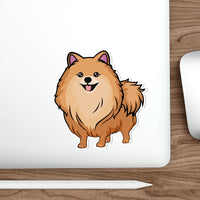 Pomeranian Die-Cut Stickers, Water Resistant Vinyl, 5 Sizes, Matte Finish, Indoor/Outdoor, FREE Shipping, Made in USA!!