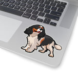 Tricolor Cavalier King Charles Spaniel Kiss-Cut Stickers