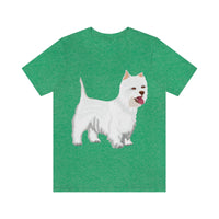 West Highland White Terrier Unisex Jersey Short Sleeve Tee, S - 3XL, Cotton, Light Fabric, FREE Shipping, Made in USA!!