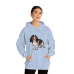 Tricolor Cavalier King Charles Spaniel Unisex Heavy Blend Hooded Sweatshirt, S - 5XL, 12 Colors, FREE Shipping, Made in Usa!!