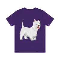 West Highland White Terrier Unisex Jersey Short Sleeve Tee, S - 3XL, Cotton, Light Fabric, FREE Shipping, Made in USA!!