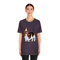 Basset Hound Unisex Jersey Short Sleeve Tee, XS - 3XL, 14 Colors, FREE Shipping, Made in USA!!