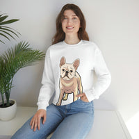 French Bulldog Unisex Heavy Blend Crewneck Sweatshirt, S - 3XL, 6 Colors, Loose Fit, Cotton/Polyester, FREE Shipping, Made in USA!!