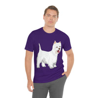 West Highland White Terrier Unisex Jersey Short Sleeve Tee, S - 3XL, Cotton, Light Fabric, FREE Shipping, Made in USA!!