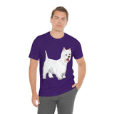 West Highland White Terrier Unisex Jersey Short Sleeve Tee, S - 3XL, Cotton, Light Fabric, FREE Shipping, Made in USA!!