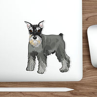 Miniature Schnauzers Die-Cut Stickers, Water Resistant Vinyl, 5 Sizes, Matte Finish, Indoor/Outdoor, FREE Shipping, Made in USA!!