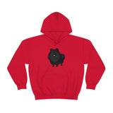 Black Pomeranian Unisex Heavy Blend™ Hooded Sweatshirt, S - 3XL, 6 Colors, Cotton/Polyester, FREE Shipping, Made in USA!!