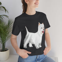 West Highland White Terrier Unisex Jersey Short Sleeve Tee, S - 3XL, Cotton, Light Fabric, FREE Shipping, Made in USA!!