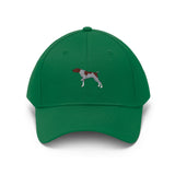 German Shorthaired Pointer Unisex Twill Hat, Cotton Twill, Adjustable Velcro Closure, FREE Shipping, Made in USA!!