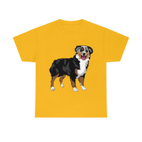 Australian Shepherd Unisex Heavy Cotton Tee, S-5XL, 12 Colors, 100% Cotton, Light Fabric, FREE Shipping, Made in USA!!
