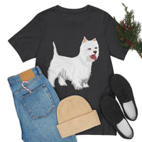 West Highland White Terrier Unisex Jersey Short Sleeve Tee, S - 3XL, Cotton, Light Fabric, FREE Shipping, Made in USA!!