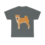 Shiba Inu Unisex Heavy Cotton Tee, Cotton, Medium Fabric, S - 5XL, 12 Colors, FREE Shipping, Made in USA!!