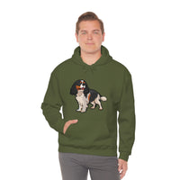 Tricolor Cavalier King Charles Spaniel Unisex Heavy Blend Hooded Sweatshirt, S - 5XL, 12 Colors, FREE Shipping, Made in Usa!!