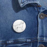 Labrador Retriever Custom Pin Buttons, Safety Pin Backing, 3 Sizes, FREE Shipping, Made in USA!!