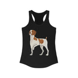 Brittany Dog Women's Ideal Racerback Tank, S-2XL, 8 Colors, Made in the USA!!