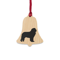 Newfoundland Wooden Ornaments, 6 Shapes, Solid Wood, Magnetic Back, Comes with Red Ribbon, FREE Shipping, Made in USA!!