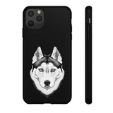 Siberian Husky Tough Cell Phone Cases, 33 Types of Cases, 2 Layer Case, Impact Resistant, FREE Shipping, Made in USA!!