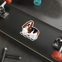 Basset Hound Die-Cut Stickers, 5 Sizes, Indoor/Outdoor, Water Resistant, Matte Finish, FREE Shipping, Made in USA!!