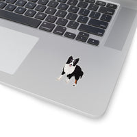 Border Collie Kiss-Cut Stickers, White or Transparent, 4 Sizes, Indoor, Not Waterproof, FREE Shipping, Made in USA!!