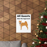 Shiba Inu Premium Matte Vertical Poster, 7 Sizes, Indoor Use, 175 gsm Fine Art Paper, FREE Shipping, Made in USA!!